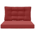 vidaXL Coussin de canapé d'extérieur 2 Pièces Bordeaux Polyester