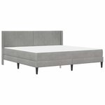vidaXL Cadre de lit avec matelas Gris clair 180 x 200 cm Velours