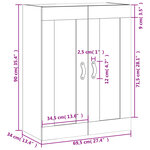 vidaXL Armoire murale chêne sonoma 69 5x34x90 cm bois d'ingénierie