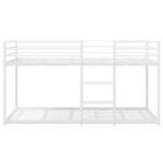 VidaXL Lit superposé sans matelas blanc 90x200 cm acier