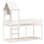 vidaXL Lit superposé sans matelas blanc 90x190 cm bois de pin massif