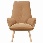 vidaXL Fauteuil relaxant Beige 69 x 74 x 93 cm tissu