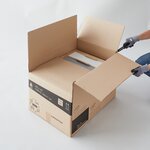 Pack and Move - Lot 75 cartons déménagement hauteur modubale variable personnalisable - 50 x 40 x 20-30 cm - Poignées renforcées - 3 adhésifs offerts