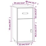 vidaXL Buffet 34x40x75 cm Bois massif de pin