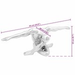 vidaXL Sculpture Argent 63x20x22 cm Aluminium Penseur