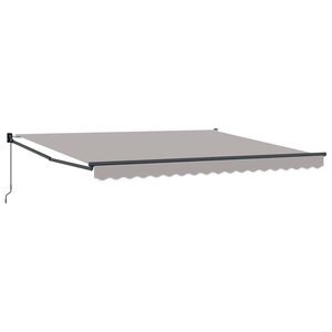 vidaXL Auvent Rétractable Gris clair 400 × 300 cm Polyester