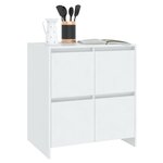vidaXL Buffets 2 Pièces Blanc 70x41x75 cm Bois d'ingénierie