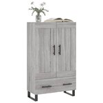 vidaXL Buffet haut sonoma gris 69 5x31x115 cm bois d'ingénierie