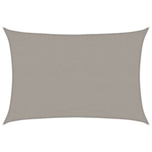 vidaXL Voile d'ombrage 160 g/m² rectangulaire gris clair 3 5x5 m PEHD