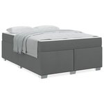 vidaXL Cadre de lit Gris foncé 160 x 200 cm tissu