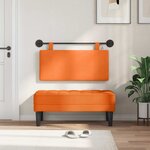 vidaXL Tête de lit suspendue Orange Tissu en velours côtelé