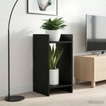 vidaXL Support de Plante Chêne noir 30 x 30 x 60 cm Bois d'ingénierie