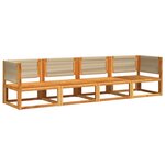 vidaXL Ensemble de canapés de jardin 4 pièces avec coussins en bois d'acacia et corde