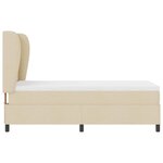 vidaXL Lit à ressorts avec matelas Crème 100 x 200 cm tissu
