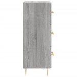 vidaXL Buffet Sonoma gris 34 5x34x90 cm Bois d'ingénierie