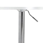 vidaXL Table de bar blanc 60x60x90cm bois d'ingénierie et acier chromé