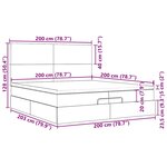 VidaXL Cadre de lit ottoman avec matelas bleu 200x200cm tissu
