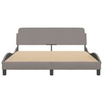 vidaXL Cadre de lit sans matelas taupe 160x200 cm tissu