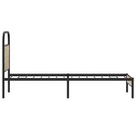 vidaXL Cadre de lit sans matelas chêne fumé 75x190cm bois d'ingénierie