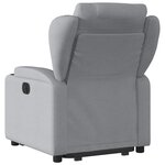 vidaXL Fauteuil inclinable électrique gris clair tissu
