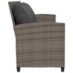 vidaXL Canapé de jardin avec coussins 5 places gris résine tressée