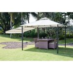 BEAU RIVAGE Tonnelle de jardin Pianosa - 3,3x3,3m - Gris