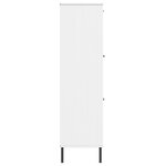 vidaXL Bibliothèque avec pieds en métal Blanc 90x35x128 5 cm Bois OSLO