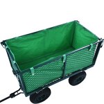 vidaXL Bâche de chariot de jardin Vert Tissu