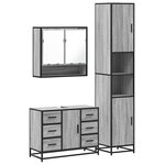 vidaXL Ensemble de meubles de salle de bain 3 Pièces Sonoma gris