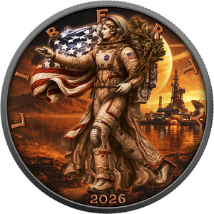 Monnaie CONQUEST OF MARS American Eagle 1 Oz Argent 1$ USA 2026