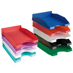 Q-connect corbeille à courrier empilable - PP documents - A4+ - Noir