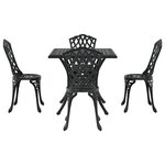 Ensemble de jardin 5 pièces vidaXL en aluminium noir