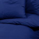 vidaXL Ensemble de housse de couette Bleu marine 200x200 cm Coton