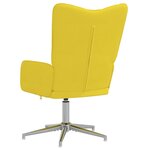 vidaXL Chaise de relaxation Jaune moutarde Tissu