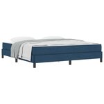 vidaXL Lit à ressorts avec matelas Bleu 180 x 200 cm tissu
