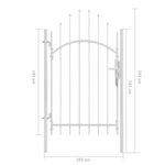 Vidaxl portail de jardin acier 1 x 2 45 m blanc