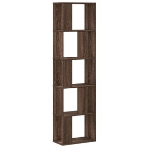 vidaXL Bibliothèque 5 niveaux chêne marron bois ingénierie