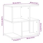 vidaXL Table de chevet vieux bois 50x30x51 5 cm bois d'ingénierie