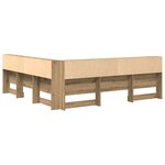 vidaXL Tête de lit de rangement avec étagère chêne artisanal 200 cm