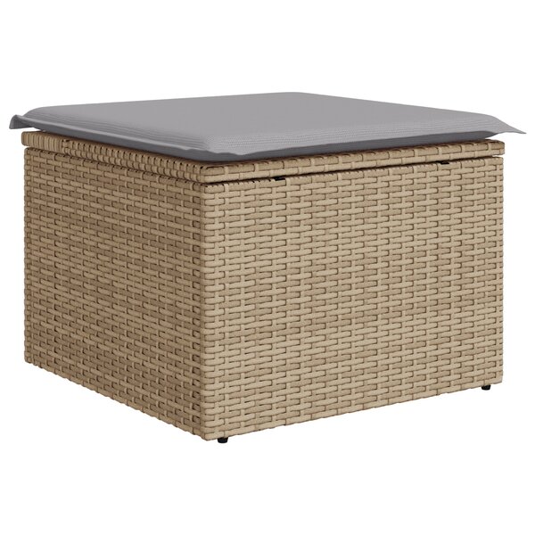 vidaXL Ensemble de canapés de jardin 7 Pièces Beige  gris clair Moyen