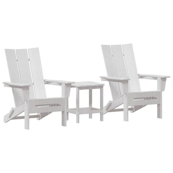 vidaXL Mobilier de jardin lounge 3 Pièces Blanc 38 x 38 x 46 cm Plastique