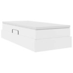 vidaXL Lit avec rangement et matelas Blanc 90 x 200 cm Simili cuir
