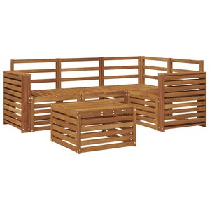vidaXL Ensemble de canapés d'extérieur 5 Pièces Naturel