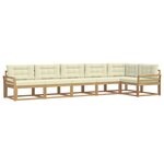 vidaXL Ensemble de canapés d'extérieur 4 pc Blanc et crème Polyester