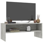 vidaXL Meuble TV Gris béton 100x40x40 cm Bois d’ingénierie