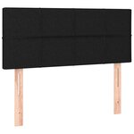 vidaXL Sommier à lattes de lit matelas et LED noir 120x190 cm tissu