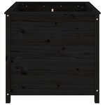 vidaXL Jardinière noir 82 5x82 5x78 cm bois massif de pin