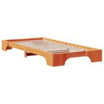 vidaXL Cadre de lit Brun cire 90 x 190 cm Pin massif