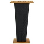 vidaXL Ensemble de bar de jardin 5 Pièces et coussins Résine tressée Noir