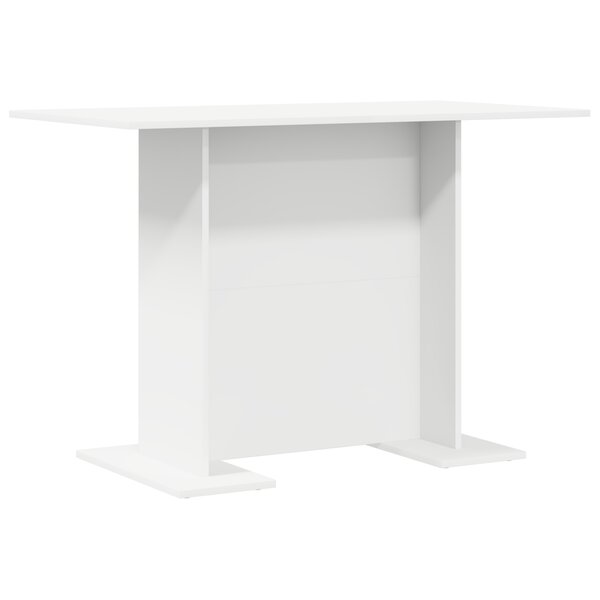 Table à manger vidaXL Blanche 110x60x75 cm en bois d'ingénierie